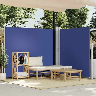 vidaXL Copertină laterală retractabilă, albastru, 160 x 600 cm