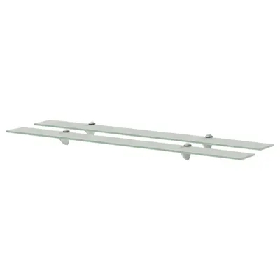 vidaXL Rafturi suspendate, 2 buc., 100 x 20 cm, sticlă, 8 mm