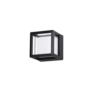Aplica AGOSTO Negru Aluminiu turnat Aluminiu & Acrylic LED 6 Wat 420Lm 3000K 100-240 Volt 50Hz -IP54