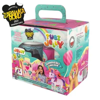 SET TUBI JELLY (gel modelator) cu 6 culori si acvariu mic , UNICORN