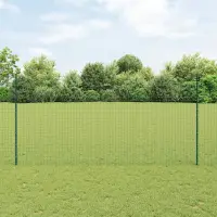 vidaXL Stâlp de gard încorporat 5 buc. Verde 200 cm