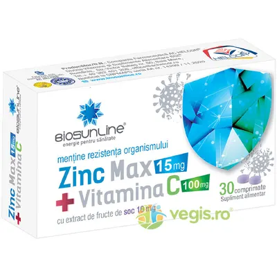 Zinc MAX + Vitamina C 30cpr