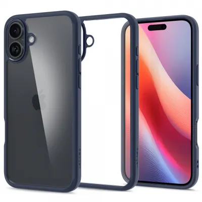 Husa pentru Apple iPhone 16, Spigen, Ultra Hybrid, Bleumarin ACS08202