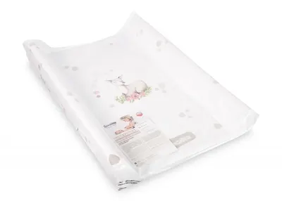 Saltea de infasat Sensillo Pastel Doe 70x49 cm cu intaritura,margine de protectie antirasturnare si suprafata impermeabila