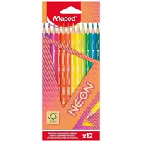 Creioane colorate Maped Color'Peps Neon, 12 culori/set
