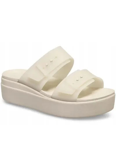 femei - sandale cu platforma - Brooklyn Buckle Frosted Low Wedge 21dwqf0980 - bej Sandstone - Bej