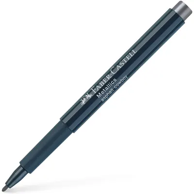 Marker Faber-Castell Metallics - gri, vârf rotund