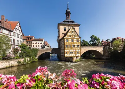 Puzzle 1000 piese - Bamberg - Regnitz and Old Town Hall