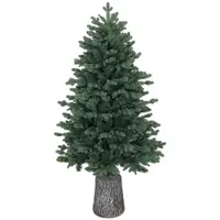 HOMCOM Brad Artificial de Crăciun cu 994 Crengi, Brad de Crăciun Realist cu Bază din Rășină, 85x150 cm, Verde | Aosom Romania