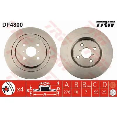 Disc frana TRW DF4800
