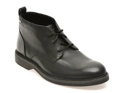 Ghete elegante CLARKS negre, ALDWIN MID GTX, din piele naturala