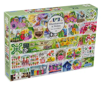 Puzzle Gibsons din 1000 de piese - Wheelbarrows & Wellies