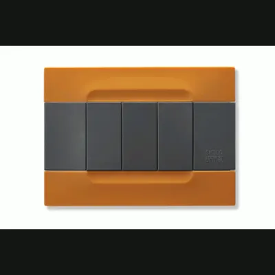 nea - Kadra monocrom rama ornamentala 3 mod tecnopolimero (plastic) seria Antracit Portocaliu San Francisco