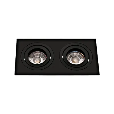 Terni Pro square / 2-fach / swivelling 50W black IP20