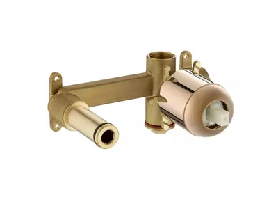 Valva baterie lavoar Roca A5252206RG, incastrata, monocomanda, cartus ceramic, ornament lucios, Rose gold