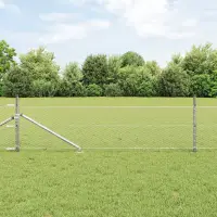 vidaXL Gard hexagonal cu stâlp 50 x 0,5 m Oțel Galvanizat Argintiu