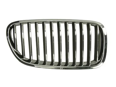 Grila radiator Dreapta potrivit BMW 5 (F10), 5 (F11) 2.0-4.4 2009-2017 - (crom/negru)