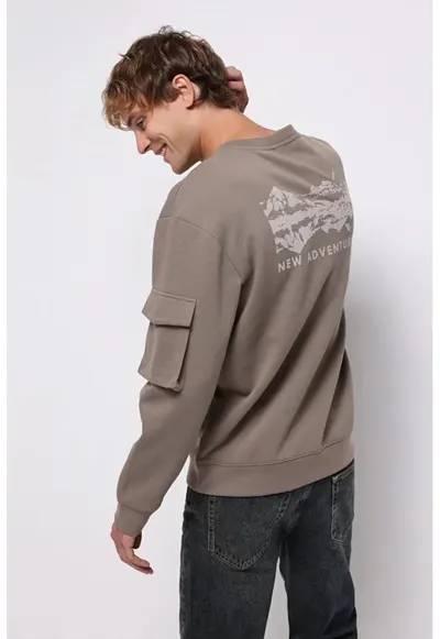 Bluza Barbati Bej Comfort Fit Cl1076476
