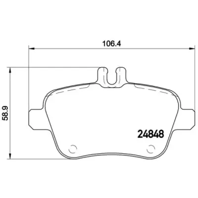 Set placute frana, frana disc BREMBO P 50 091