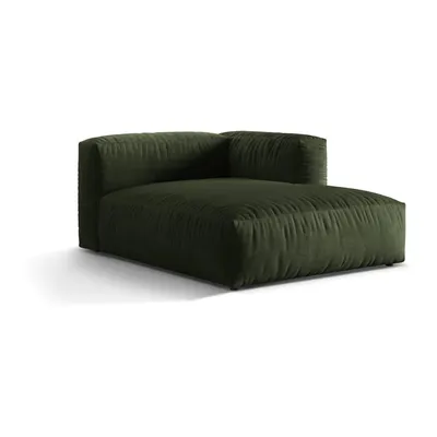 Modul pentru canapea modulară verde cu tapițerie din catifea (cu colț pe partea dreaptă) Martina – Micadoni