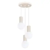 Lustră bej din metal cu abajur din sticlă ø 25 cm Orbital – Sollux