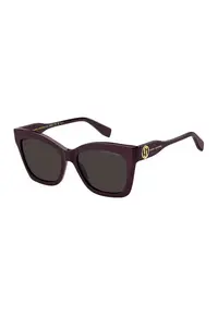 Ochelari de soare butterfly cu lentile uni - Auriu/Violet pruna