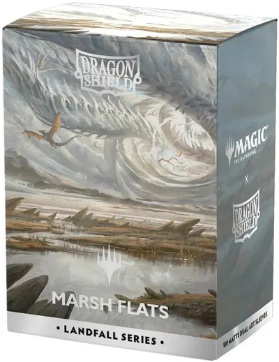 Protecții pentru carduri Dragon Shield - Matte Dual Art Sleeves Standard Size, Landfall Series: Marsh Flats (100 buc.)