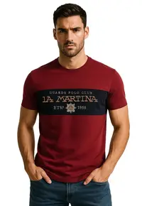 Tricou cu imprimeu logo - Rosu