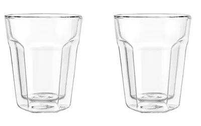Set 2 pahare din sticla cu pereti dubli Leopold Vienna, 100 ml