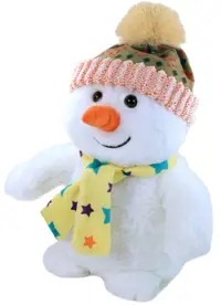 Jucărie de pluș Rappa - Om de zăpadă cu pălărie, 26 cm