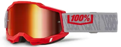 Ochelari atv cross 100% Accuri 2 Gatorbak, lentila oglinda rosie