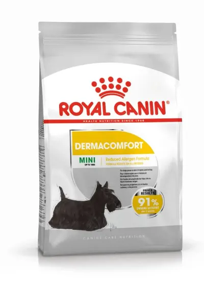 Royal Canin Mini Dermacomfort hrana uscata caine, prevenirea iritatiilor pielii 1kg