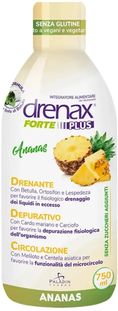 Drenax Forte Plus Ananas Împotriva retenției de lichide, 750 ml, Paladin Pharma