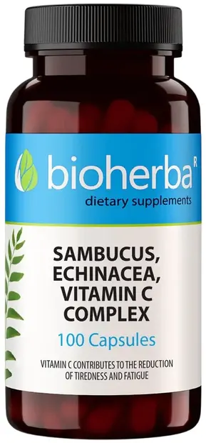Sambucus Echinacea & Vitamin C Complex, 100 capsule, Bioherba