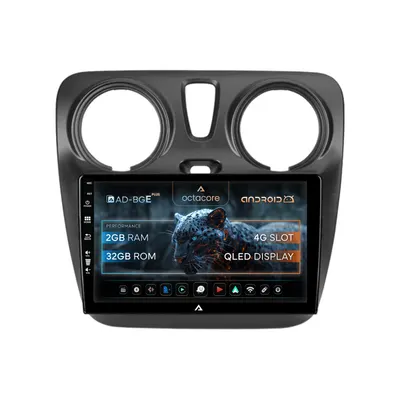 Navigatie Dacia Dokker Lodgy, Android, E-Octacore 2GB RAM + 32GB ROM, 9 Inch - AD-BGE9002+AD-BGRKIT376V2