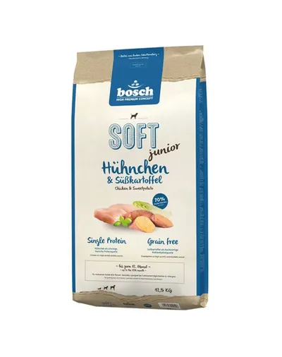 BOSCH Soft Junior Hrana uscata cu pui si cartofi dulci pentru cainii junior12,5 kg