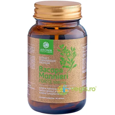Bacopa Monnieri Forte - Creier, Memorie, Concentrare si Sanatate Mintala 60cps