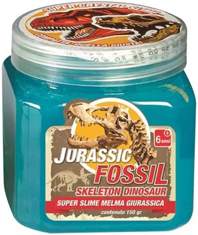 Figurină RS Toys Jurassic - Mini fosilă de dinozaur cu slime, albastru