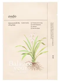 Ondo Beauty 36.5 Mască de față cu efect de lifting Adenosine & Zhi Mu, 25 ml