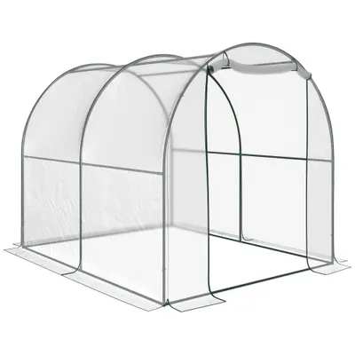 Outsunny Seră de Grădină Tip Tunel, Spațioasă, din PVC, Protecție UV, 250x200x200 cm | Aosom Romania