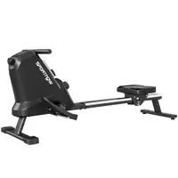 SPORTNOW Aparat de Vâslit, 16 niveluri de rezistență magnetică, șină din aluminiu, Bluetooth, compatibil APP. | Aosom Romania