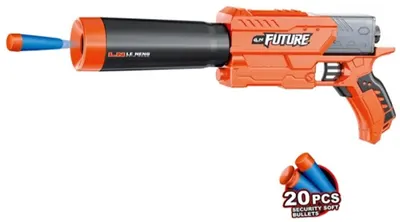 Jucărie pentru copii Sonne - Mercy, Pistol cu 20 de cartușe moi