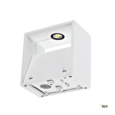 LOGS lampă de perete, pătrată, alb, 6W LED, alb cald