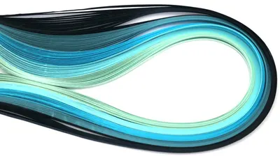 Panglici pentru quilling Em art - 5 mm/39 cm, albastru (100 buc.)