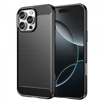 Husa pentru Apple iPhone 16 Pro, Techsuit, Carbon, Neagra