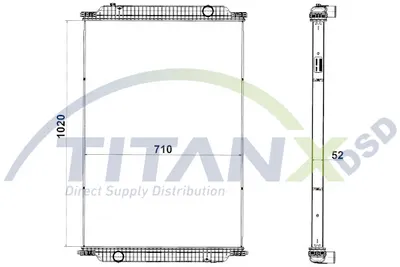 Radiator racire motor (fara rama) potrivit MAN NG, NL, NU; NEOPLAN CENTROLINER D0826LOH17-E2876LUH02 09.89