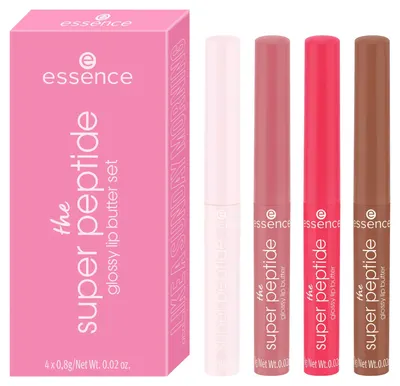 Essence Set de glossuri pentru buze The Super Peptide, 4 bucăți