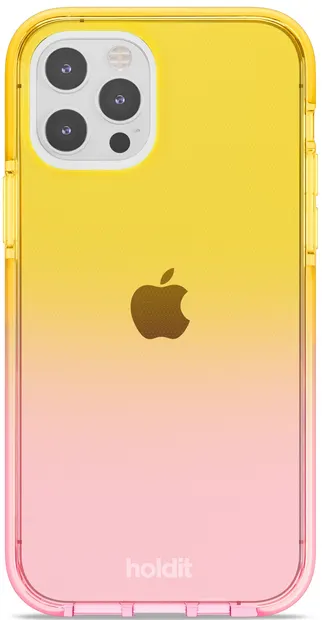 Husă Holdit - SeeThru, iPhone 12/12 Pro, Bright Pink/Orange Juice