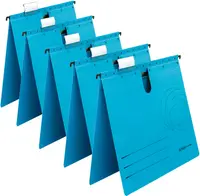 Set de dosare pentru fișet Herlitz Easy Orga - Cu formă în L, albaștri, 5 buc