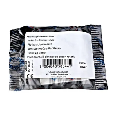 Placă frontală dimmer cu buton rotativ, argintiu